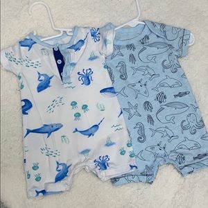 2 baby boy short sleeve coverall!